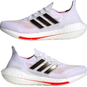 Adidas Ultraboost 21 NWT Women's SIZE 8.5 White/Black/Solar Red
